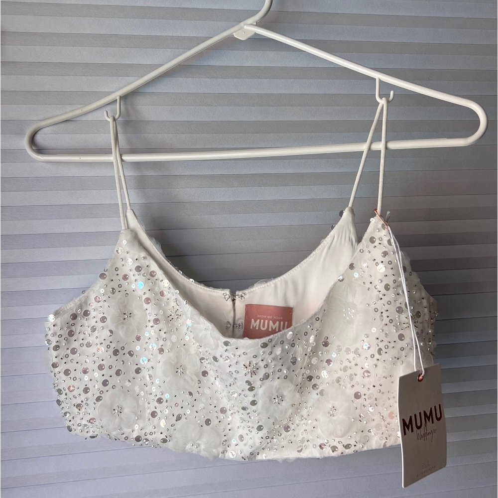 Show Me Your Mumu Love Letter Top Embellished Tulle Floral